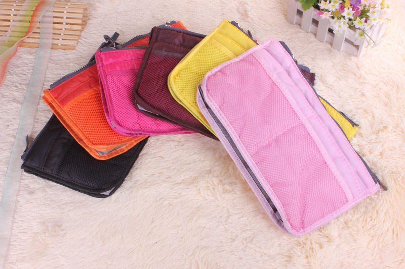 South Korean version with double zipper cosmetic bag desk storige bag