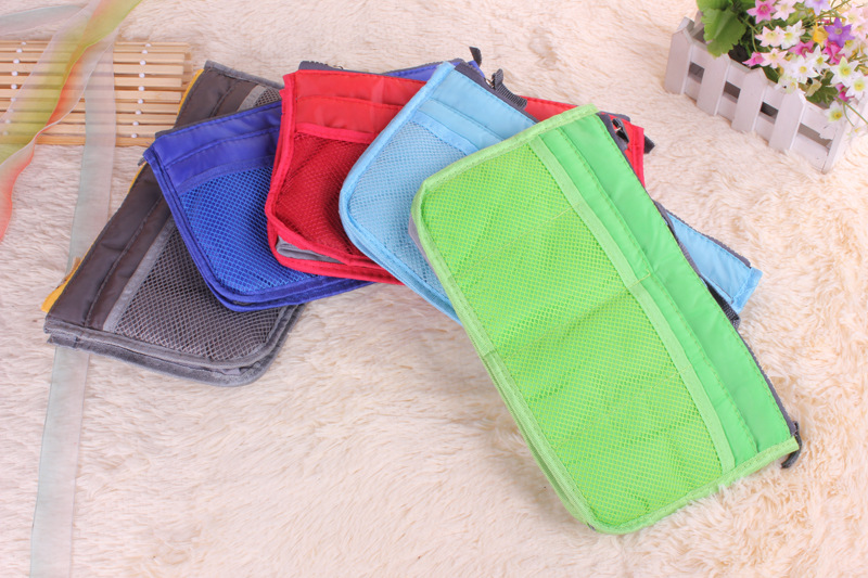 South Korean version with double zipper cosmetic bag desk storige bag