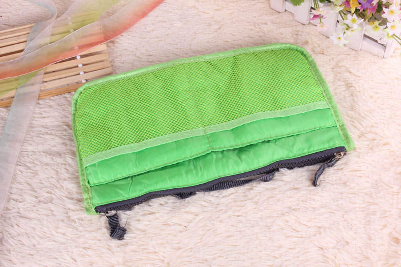South Korean version with double zipper cosmetic bag desk storige bag
