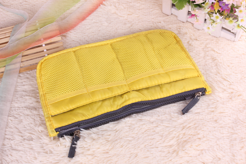 South Korean version with double zipper cosmetic bag desk storige bag