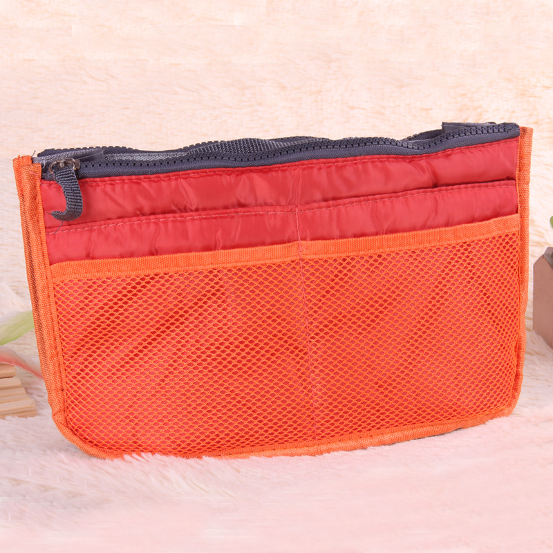 South Korean version with double zipper cosmetic bag desk storige bag