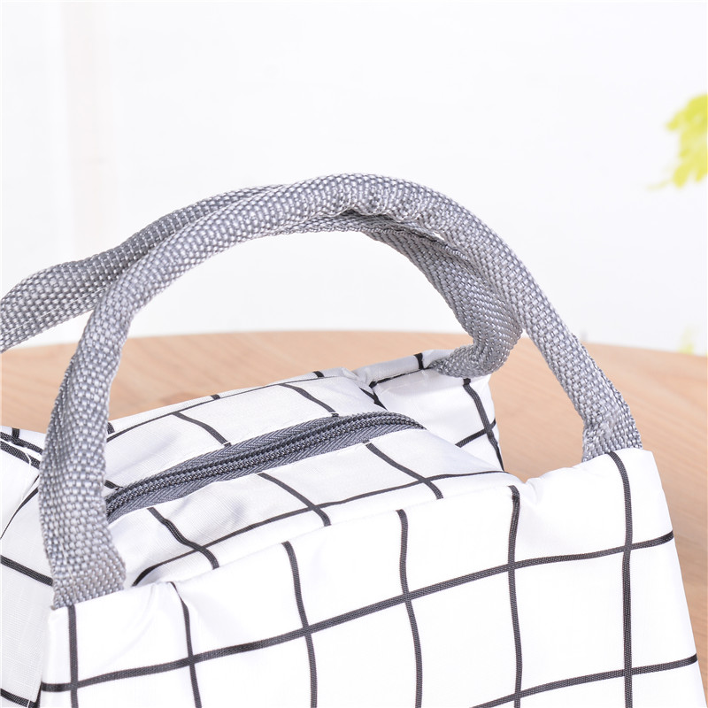 Factory Direct Sales Plaid Zipper Insulated Bag Portable Lunch Bag Waterproof Insulated Lunch Box Bag Ice Pack Hand Carry Heat Preservation Bag Factory Direct Sales Plaid Zipper Insulated Bag Portable Lunch Bag Waterproof Insulated Lunch Box Bag Ice Pack Hand Carry Heat Preservation Bag