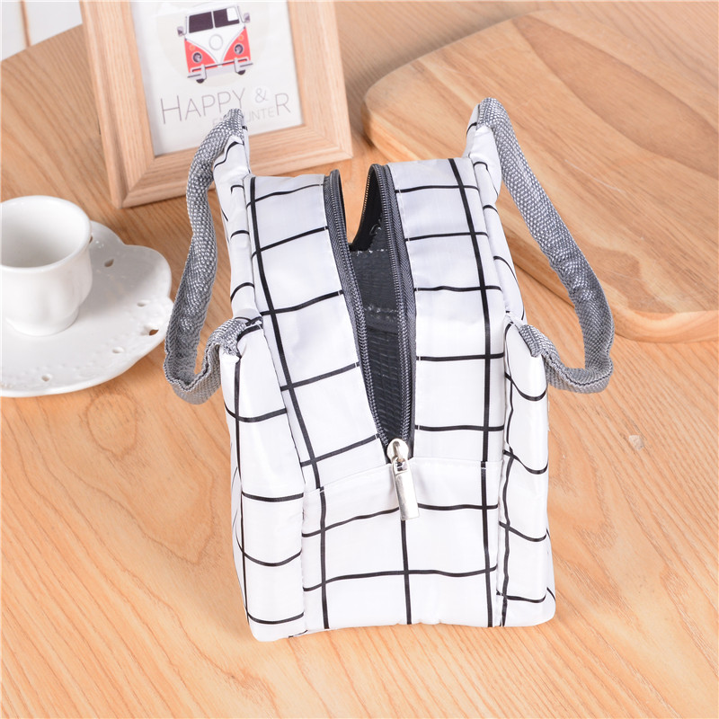 Factory Direct Sales Plaid Zipper Insulated Bag Portable Lunch Bag Waterproof Insulated Lunch Box Bag Ice Pack Hand Carry Heat Preservation Bag Factory Direct Sales Plaid Zipper Insulated Bag Portable Lunch Bag Waterproof Insulated Lunch Box Bag Ice Pack Hand Carry Heat Preservation Bag