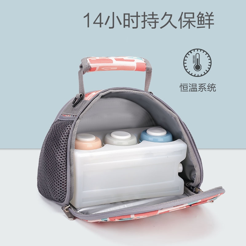 Small Outing Mummy Bag Fashionable Simple Milk Insulated Bag Multi-Functional Messenger Bag Breast Milk Preservation Refrigerated Handbag