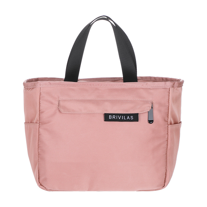 Portable Insulated Bag Solid Color Outdoor Portable Lunch Box Bag Thickened Lunch Thermal Bag Lunch Bag with Rice Handbag