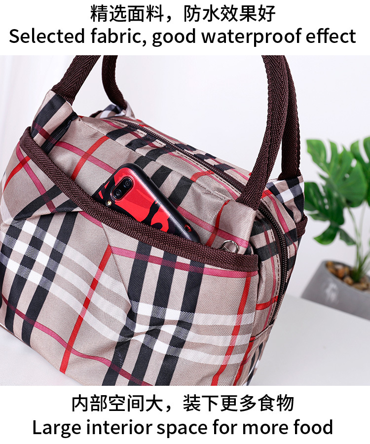 Fashion Thickened Women's Waterproof Bento Insulated Bag Oxford Three-Layer Portable Storage Bag Student Meal Lunch Bag Fashion Thickened Women's Waterproof Bento Insulated Bag Oxford Three-Layer Portable Storage Bag Student Meal Lunch Bag