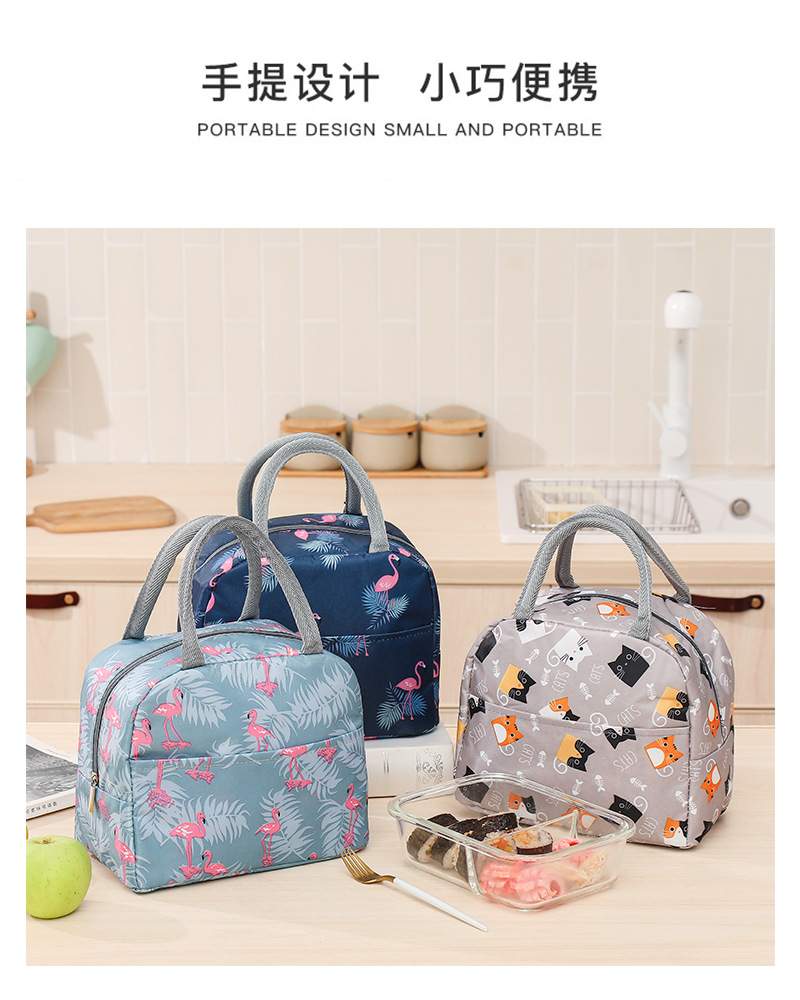 New Printed Lunch Box Bag Outdoor Thickened Winter Warm Insulated Bag Cartoon Cute Pet Lunch Bag for Work New Printed Lunch Box Bag Outdoor Thickened Winter Warm Insulated Bag Cartoon Cute Pet Lunch Bag for Work