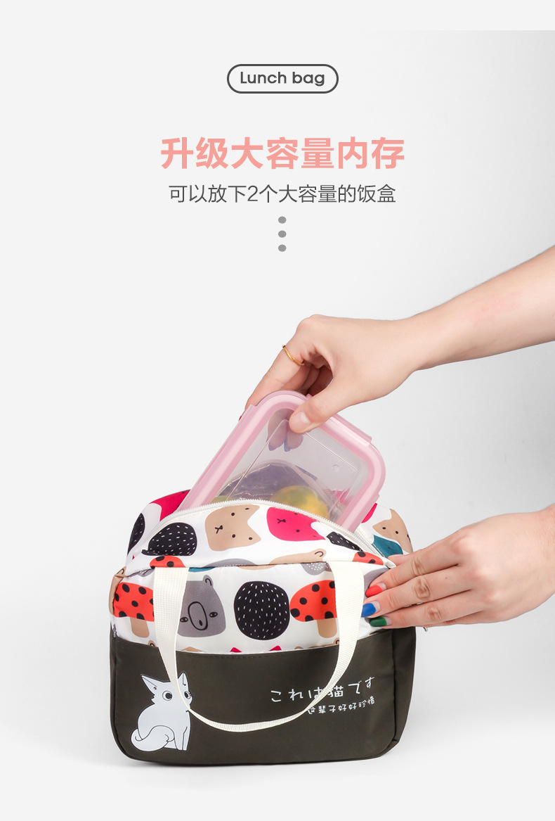 Amazon Foreign Trade Thermal Insulated Lunch Bag Portable Outdoor Picnic Lunch Bag Thick Aluminum Foil Ice Pack Lunch Box Bag Customization Amazon Foreign Trade Thermal Insulated Lunch Bag Portable Outdoor Picnic Lunch Bag Thick Aluminum Foil Ice Pack Lunch Box Bag Customization