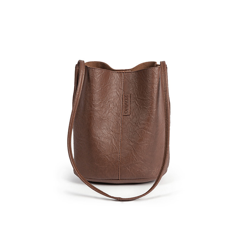 New Bucket Bag Pleated Messenger Bag Shopping Pu Women&#039;s Bag 2020 Korean Style Bag Women&#039;s Shoulder Bag