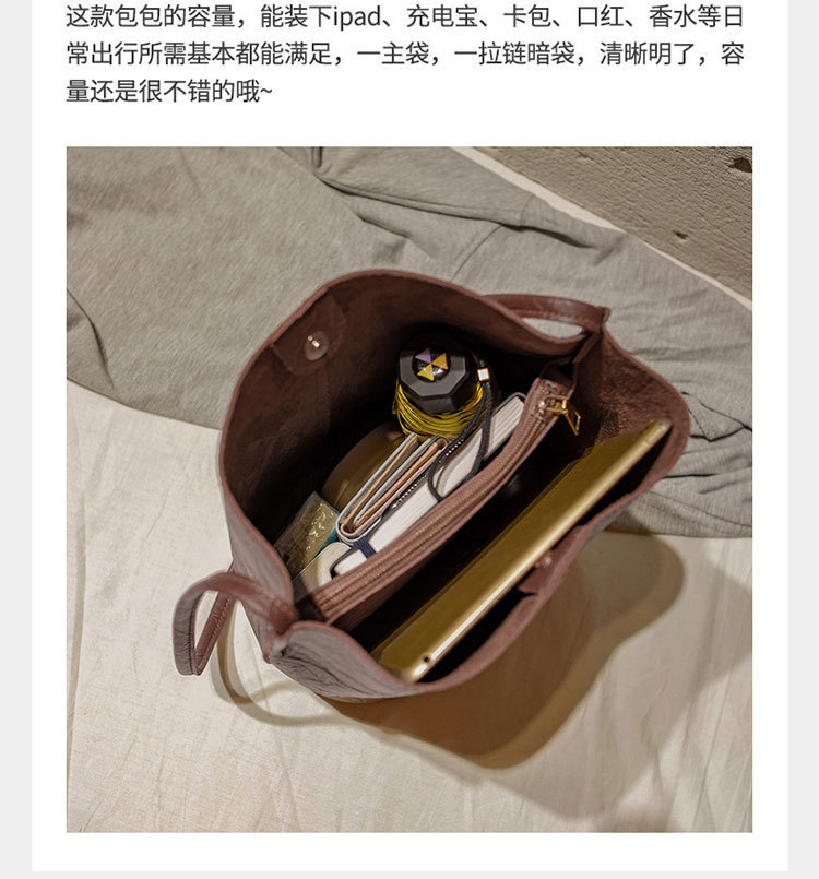 New Bucket Bag Pleated Messenger Bag Shopping Pu Women's Bag 2020 Korean Style Bag Women's Shoulder Bag