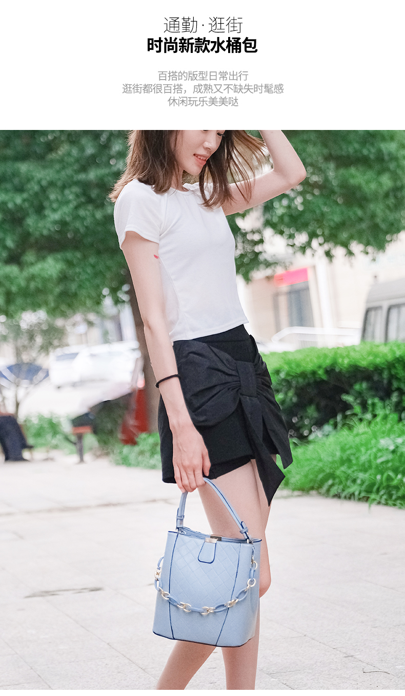 handbags bucket bag fashion bag crossbody bag Chain pendant All-Match women bag foreign popular style 13594