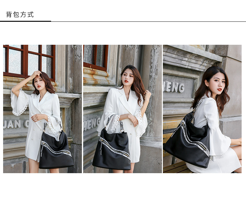 Foreign Trade 2021 Spring/Summer New Bucket Bag Snake Pattern Shoulder Bag Portable Big Bag European and American Fashion Women's Underarm Bag
