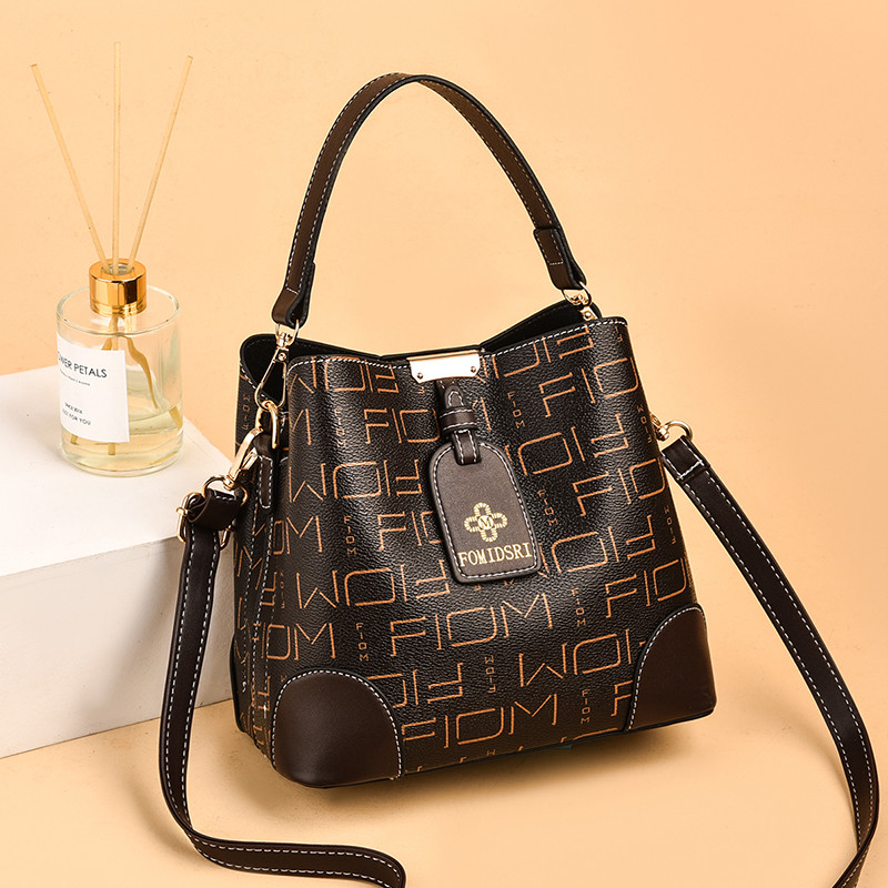 Live bucket bag female 2021 autumn fashion leopard handbag large capacity Korean version One Shoulder Messenger Bag tide