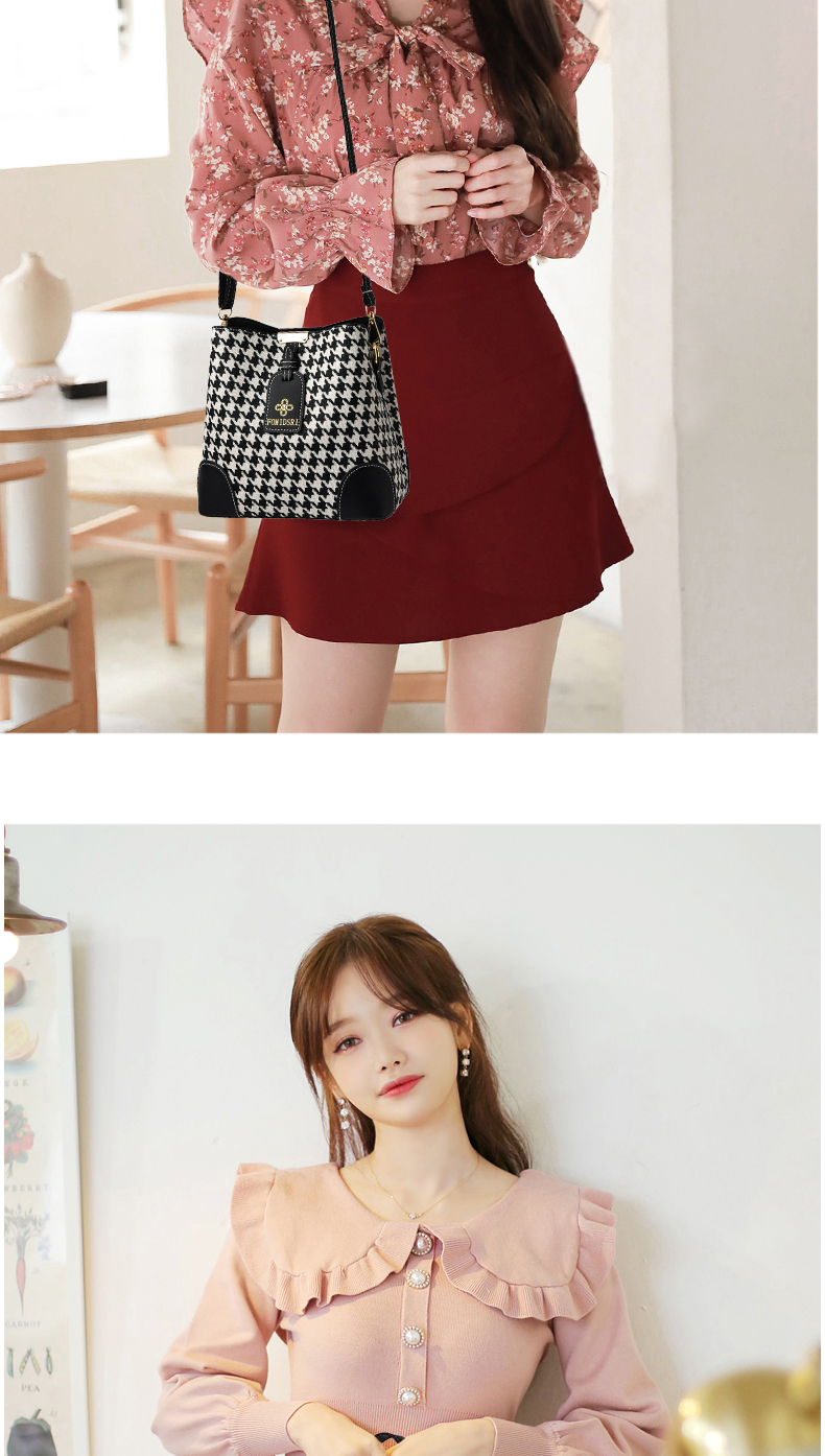 Live bucket bag female 2021 autumn fashion leopard handbag large capacity Korean version One Shoulder Messenger Bag tide