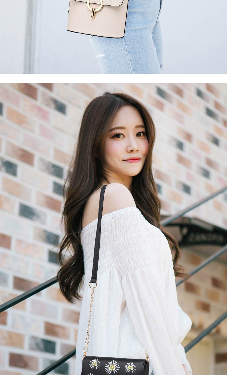 Simple Daisy Fresh Sweet Student Bag Women's Shoulder Bag Women's Cross Body Bucket Bag Stall Bag Supply