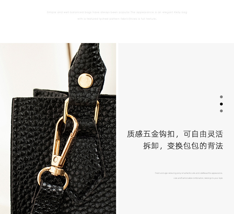 Women's Bag 2021 New Lychee Pattern Portable Crossbody Small Bucket Bag Leisure Phone Bag One Piece Dropshipping Foreign Trade Small Bag