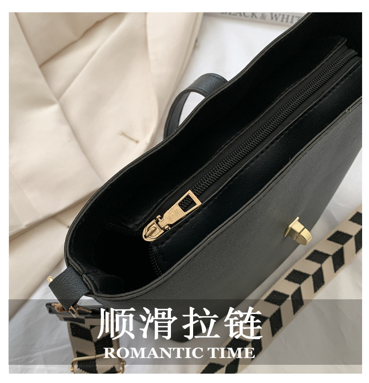 Vintage Bag Broadband Crossbody Bag Shoulder Western Style Bucket Bag