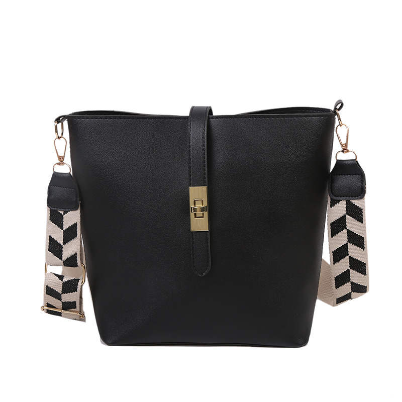 Vintage Bag Broadband Crossbody Bag Shoulder Western Style Bucket Bag