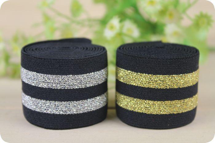 spun gold or silver nylon elastic webbing for garment spun gold or silver nylon elastic webbing for garment