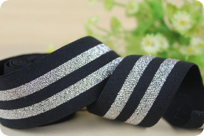 spun gold or silver nylon elastic webbing for garment spun gold or silver nylon elastic webbing for garment