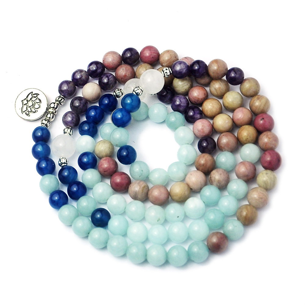 Natural Emperor Turquoise Bracelet Zen Lotus Buddha Emperor Stone Bracelet Amazon Natural Stone Ornament Cross-Border Wholesale