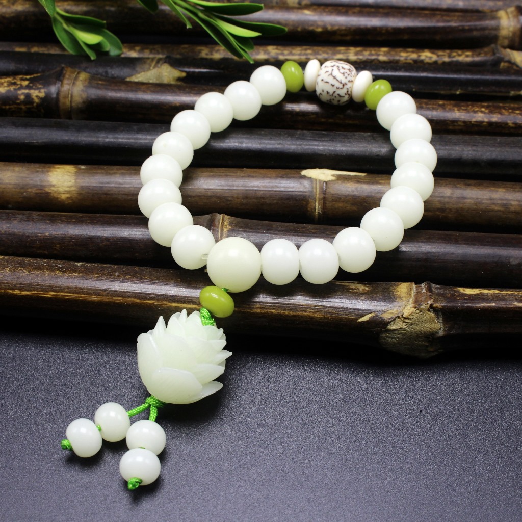 Buddha Beads Bracelet Hainan White Jade Bodhi 108 Multi-Circle Single Ring Bracelet Lotus Lotus Lotus Root Buddha Beads Bracelet Hainan White Jade Bodhi 108 Multi-Circle Single Ring Bracelet Lotus Lotus Lotus Root