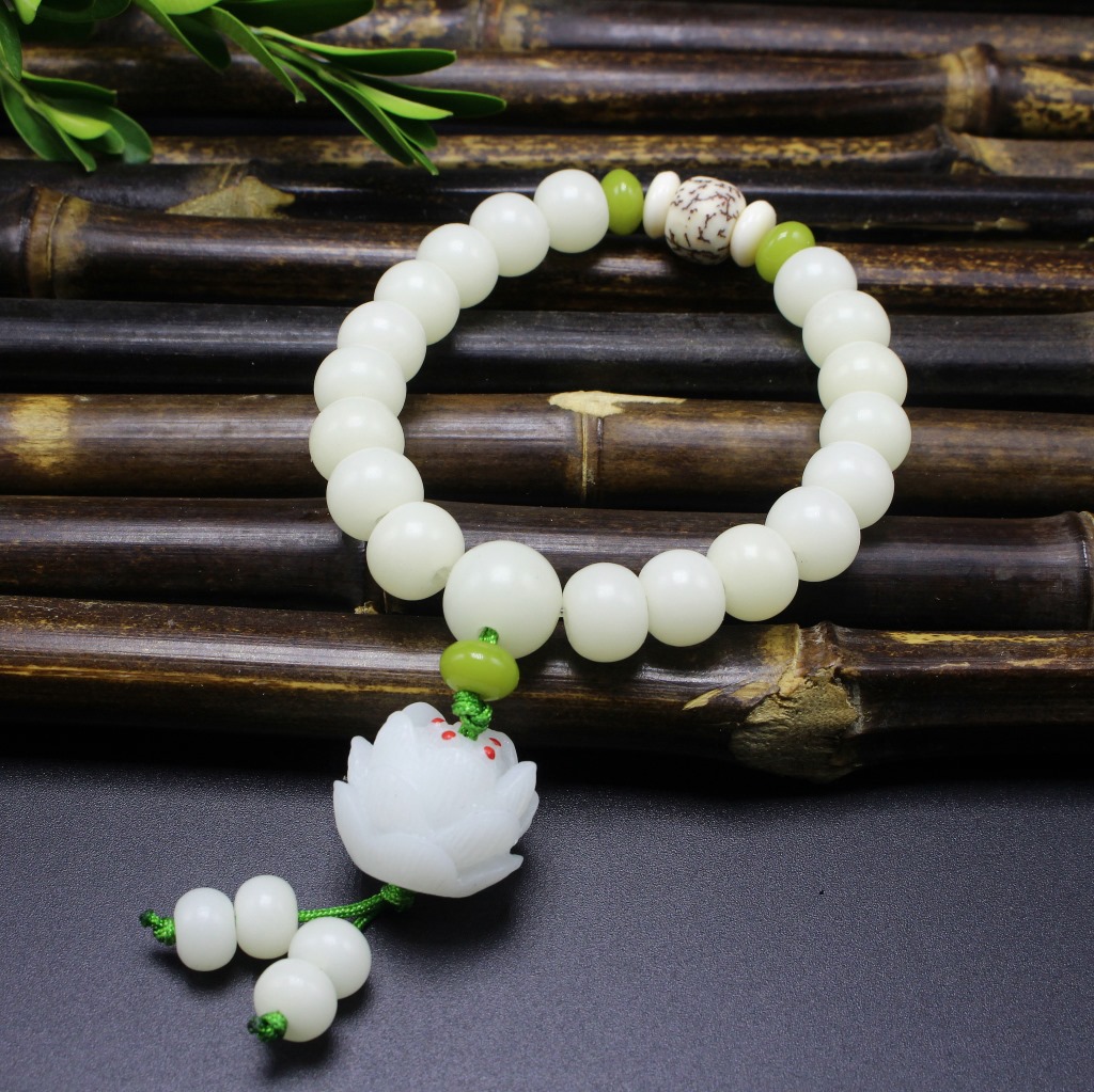 Buddha Beads Bracelet Hainan White Jade Bodhi 108 Multi-Circle Single Ring Bracelet Lotus Lotus Lotus Root Buddha Beads Bracelet Hainan White Jade Bodhi 108 Multi-Circle Single Ring Bracelet Lotus Lotus Lotus Root