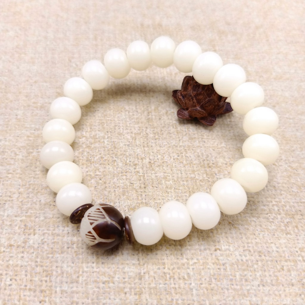 Buddha Beads Bracelet Hainan White Jade Bodhi 108 Multi-Circle Single Ring Bracelet Lotus Lotus Lotus Root Buddha Beads Bracelet Hainan White Jade Bodhi 108 Multi-Circle Single Ring Bracelet Lotus Lotus Lotus Root