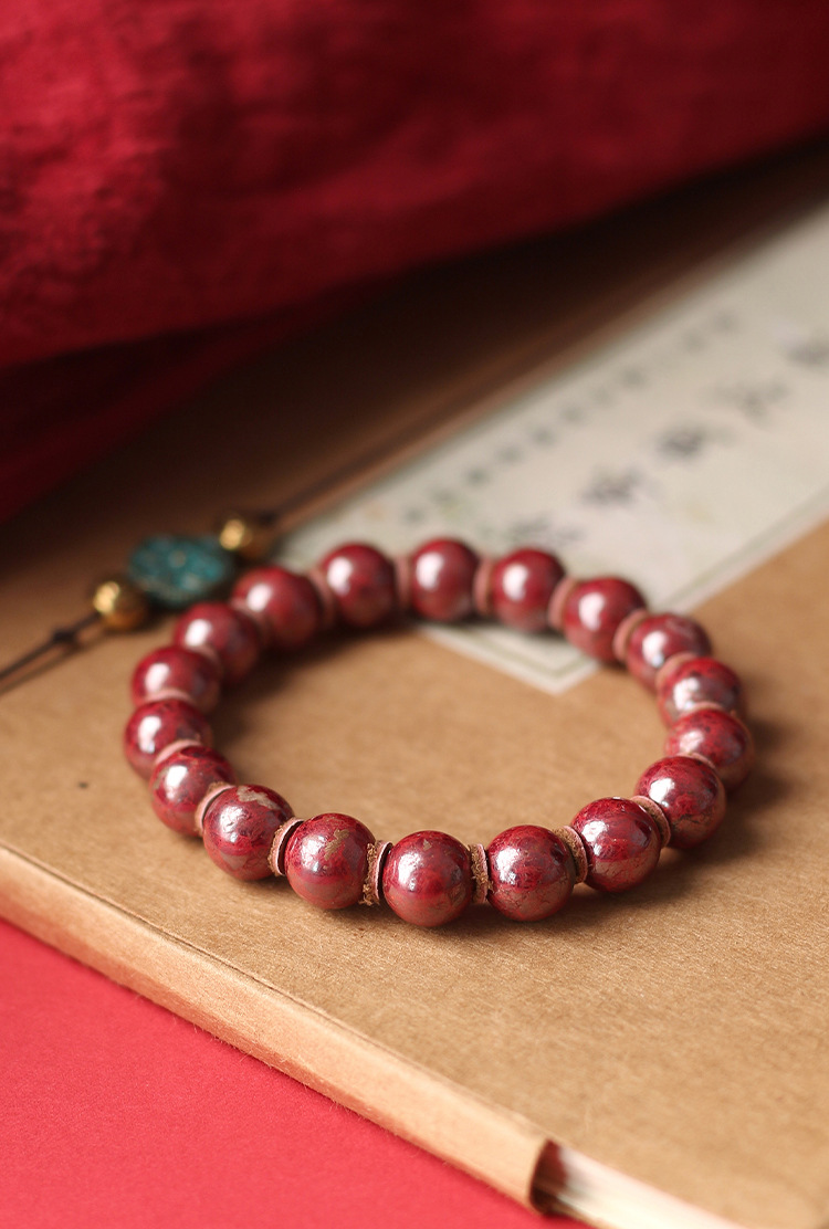One Piece Dropshipping Chen Shi Cinnabar Raw Ore Bracelet Men and Women's Natal Year Cinnabar Stone round Buddha Beads Red Bracelet One Piece Dropshipping Chen Shi Cinnabar Raw Ore Bracelet Men and Women's Natal Year Cinnabar Stone round Buddha Beads Red Bracelet