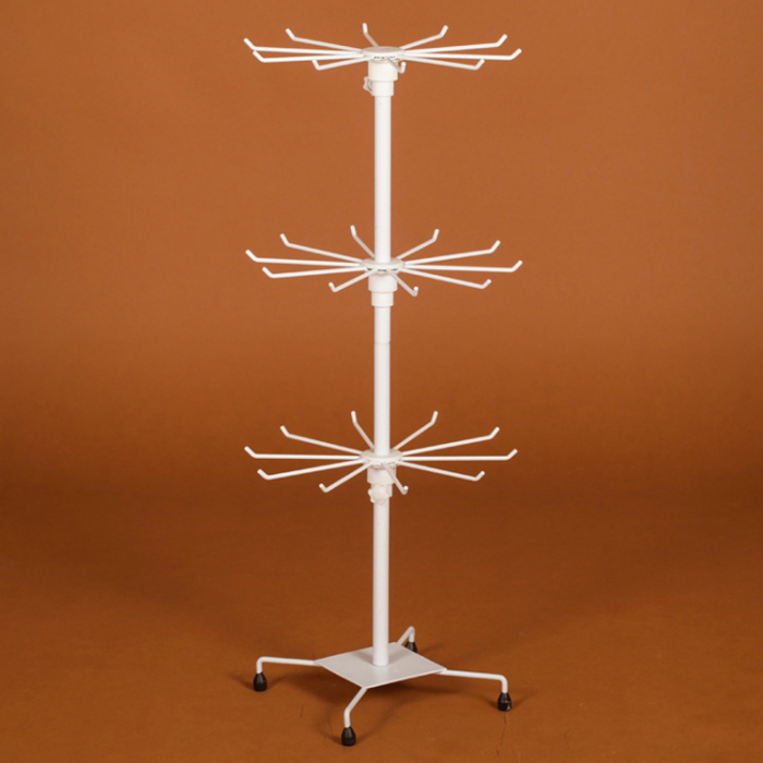 Three rotating necklace bracelet socks gloves frame mobile phone pendant trinket display hanging shelf
