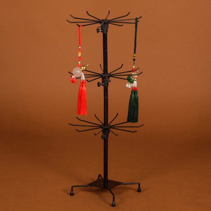 Three rotating necklace bracelet socks gloves frame mobile phone pendant trinket display hanging shelf