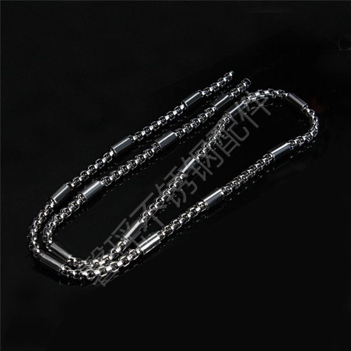 304 Stainless Steel Chain 4.0 Square Pearl Bag Light Body Bracelet Anklet Necklace Ornament Chain Accessories