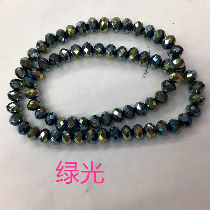 Fashion New Flat Beads Wheel Beads 4 Hole Green  Wholesale Bracelet DIY Loose Beads Accessories Accessories