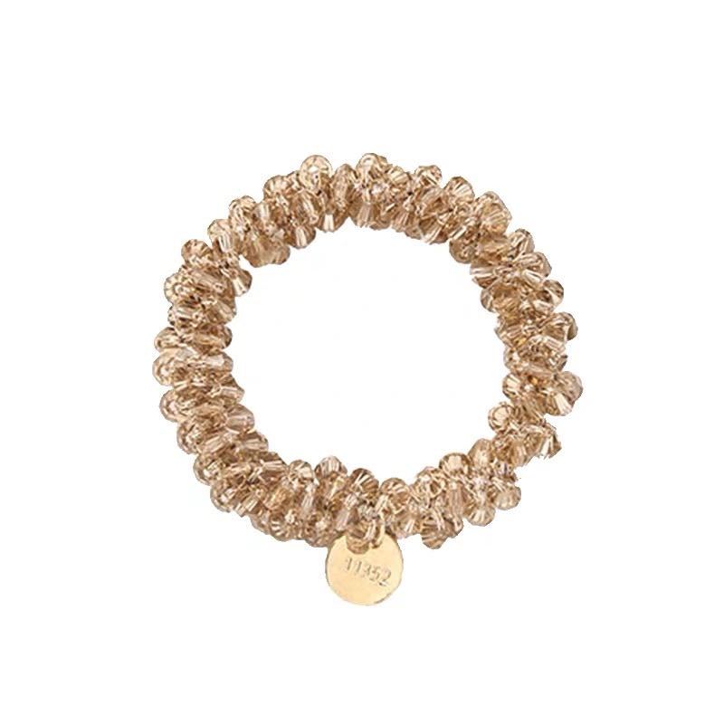 Korean INS Net Red Pearl Hair Rope Crystal Hair Tie Rhinestone Ponytail Simple Tie-up Hair Head Rope Bracelet Dual-Use