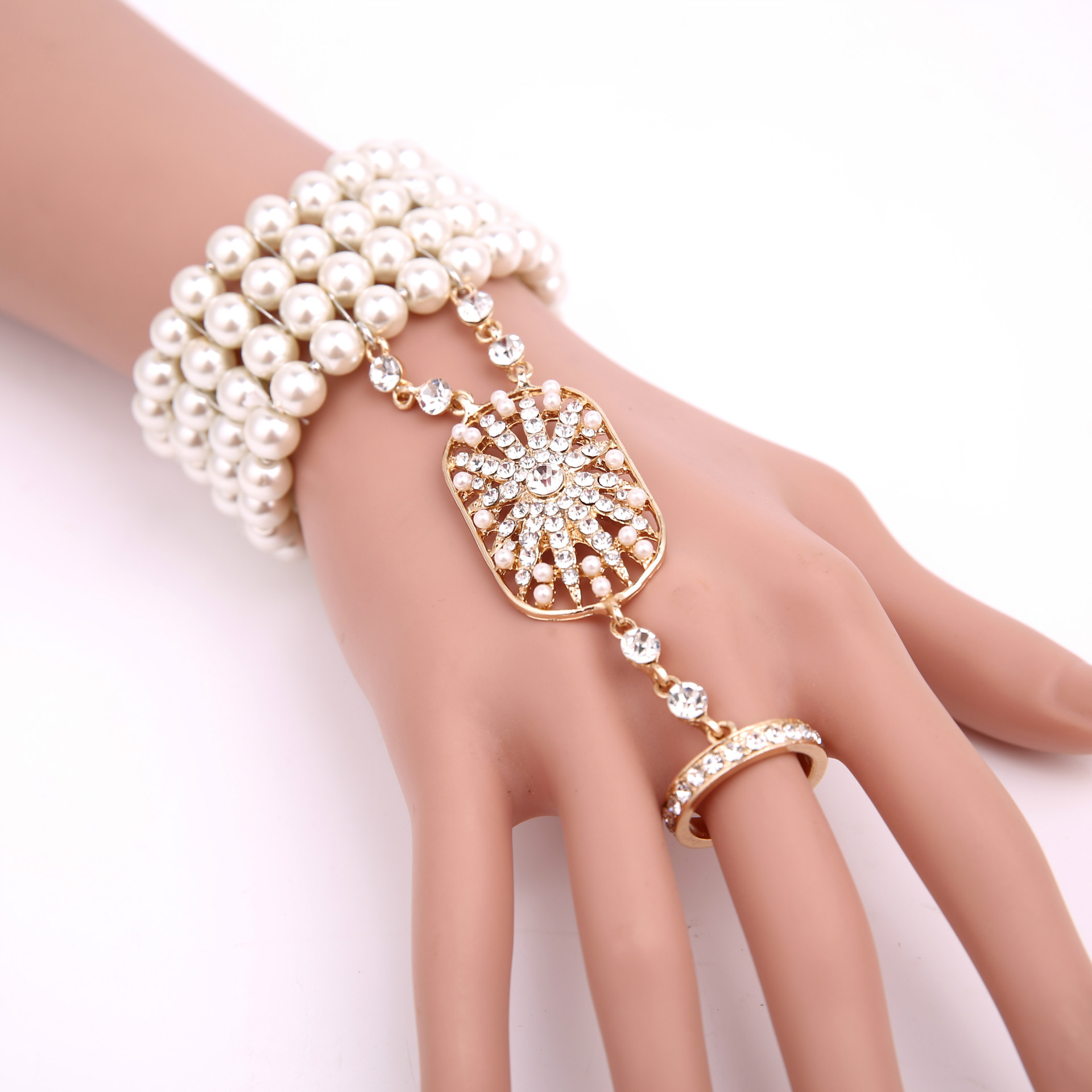 Great Gatsby Same Bracelet Ornament Ring Integrated Chain Yiwu Small Commodity Accessories Wholesale