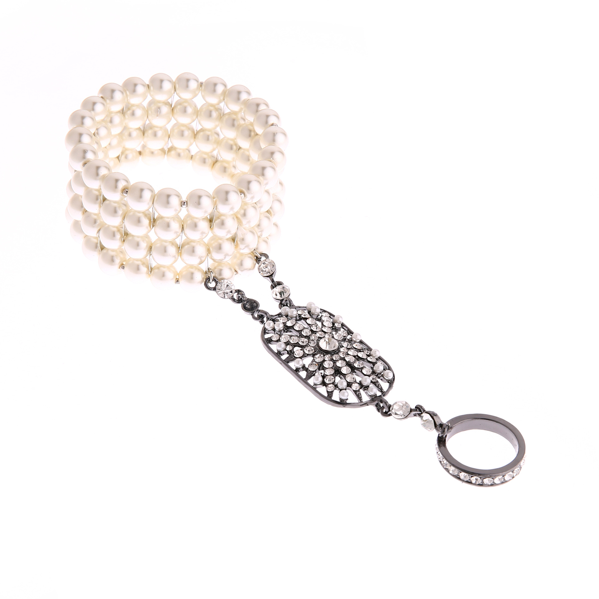 Great Gatsby Same Bracelet Ornament Ring Integrated Chain Yiwu Small Commodity Accessories Wholesale