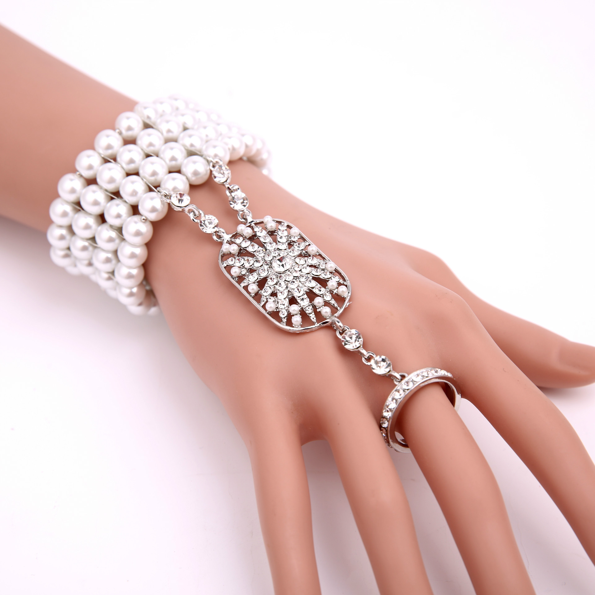 Great Gatsby Same Bracelet Ornament Ring Integrated Chain Yiwu Small Commodity Accessories Wholesale