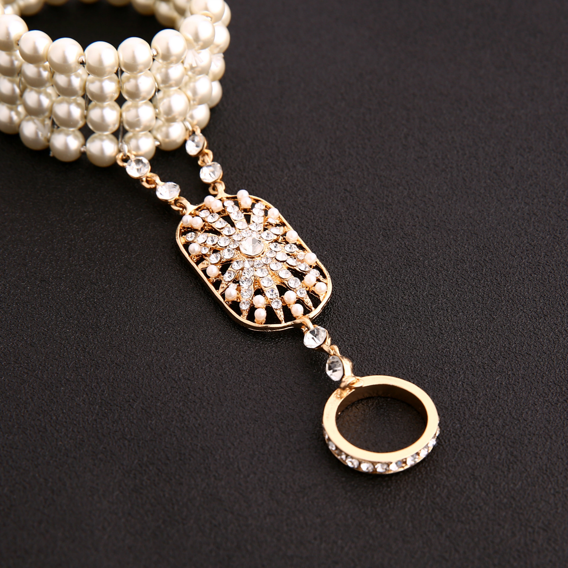 Great Gatsby Same Bracelet Ornament Ring Integrated Chain Yiwu Small Commodity Accessories Wholesale