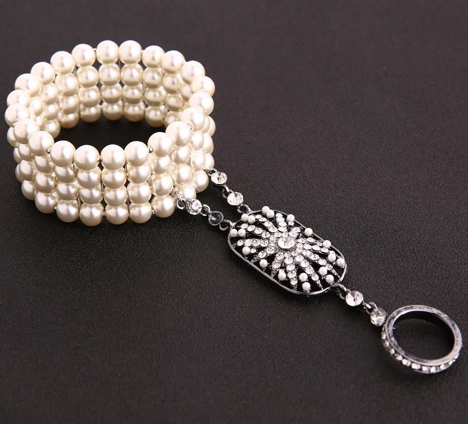 Great Gatsby Same Bracelet Ornament Ring Integrated Chain Yiwu Small Commodity Accessories Wholesale