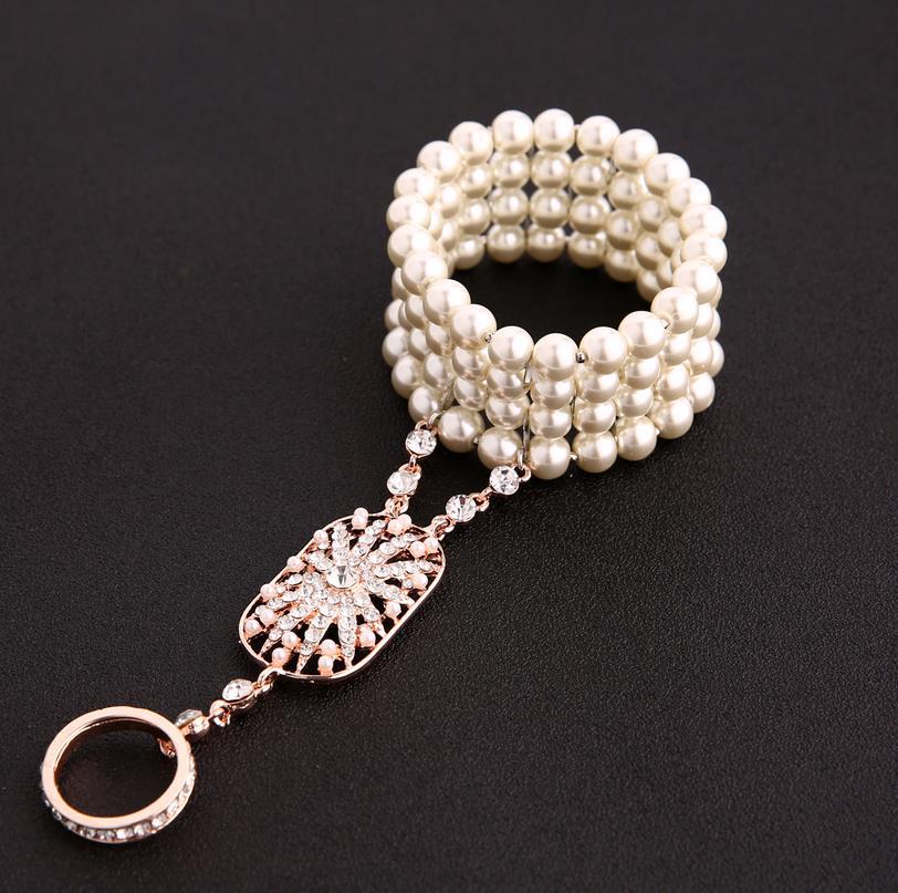 Great Gatsby Same Bracelet Ornament Ring Integrated Chain Yiwu Small Commodity Accessories Wholesale