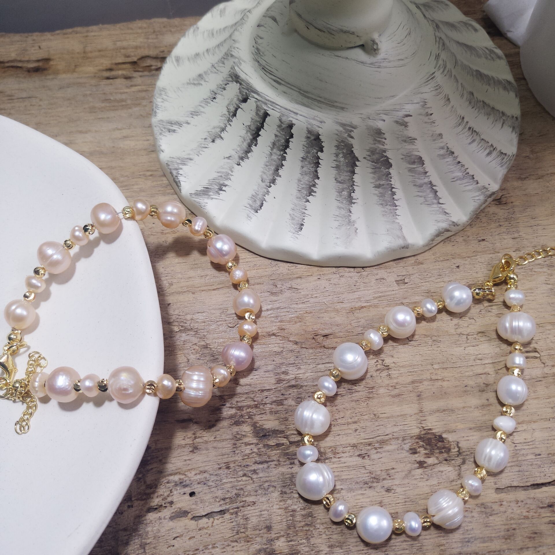 Baroque Style Pearl Bracelet Texture Spring and Summer American 14K Gilded Natural Pearl Pearl Bracelet Baroque Style Pearl Bracelet Texture Spring and Summer American 14K Gilded Natural Pearl Pearl Bracelet