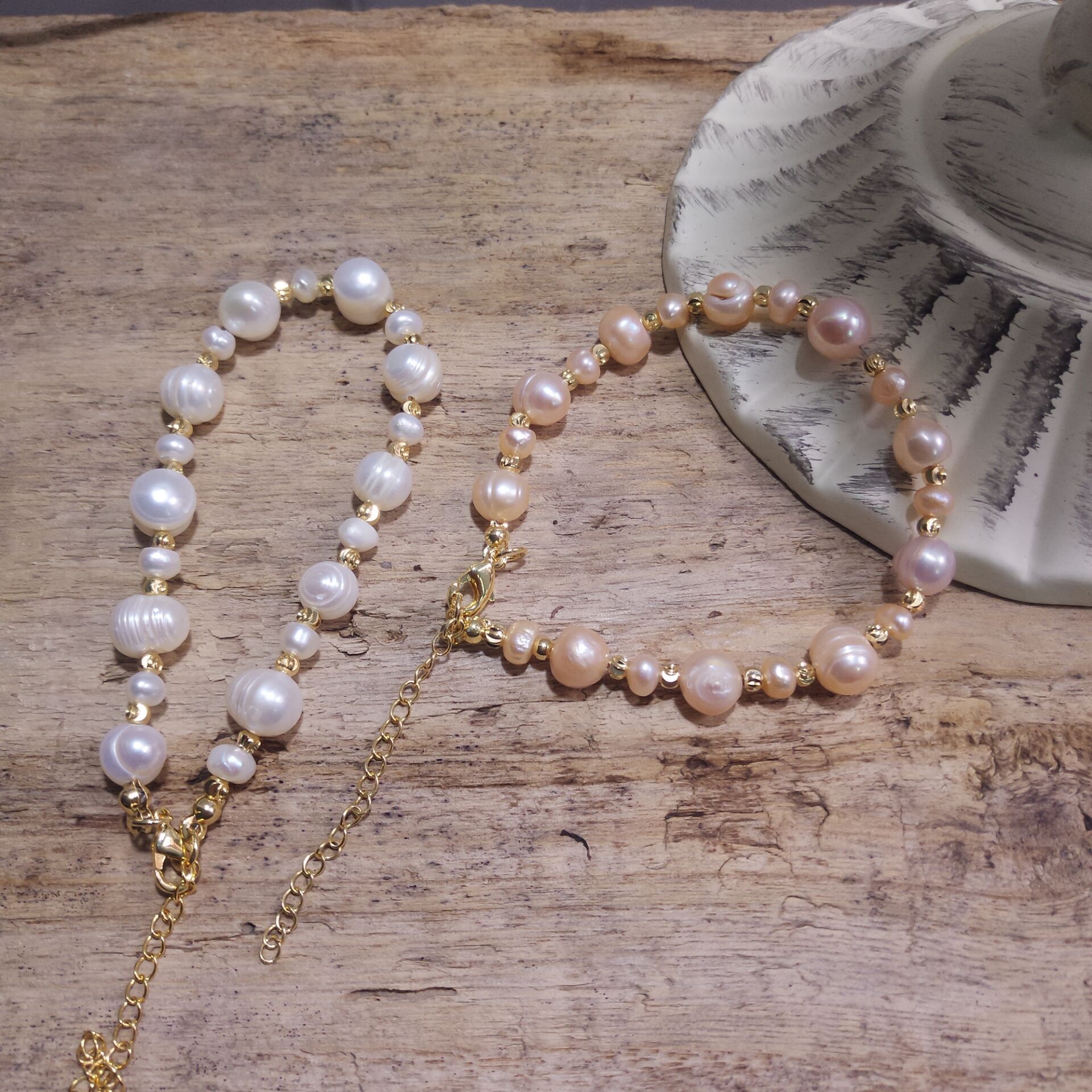 Baroque Style Pearl Bracelet Texture Spring and Summer American 14K Gilded Natural Pearl Pearl Bracelet Baroque Style Pearl Bracelet Texture Spring and Summer American 14K Gilded Natural Pearl Pearl Bracelet