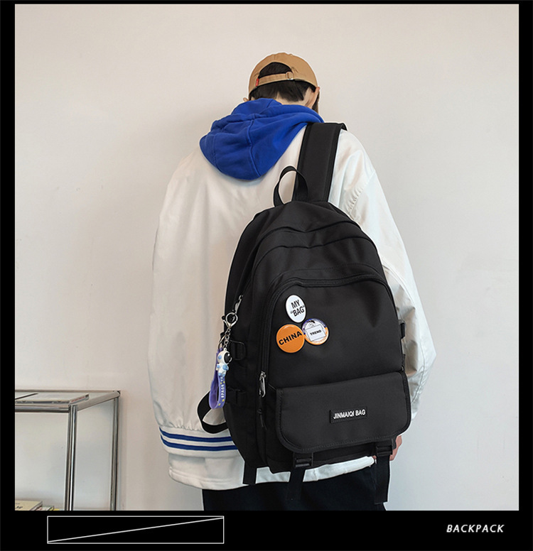 Computer Backpack Men's Large Capacity New Oxford Cloth Leisure Harajuku Style High School Student Bag Wholesale Backpack Men