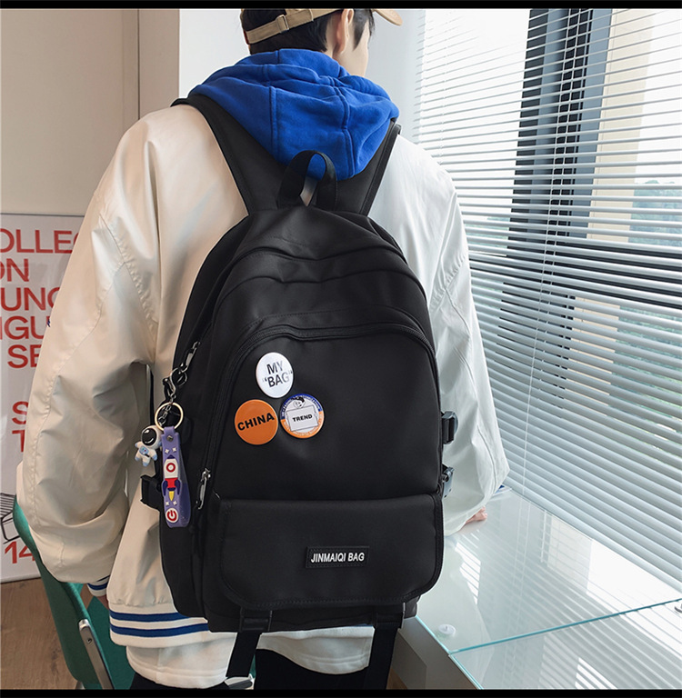 Computer Backpack Men's Large Capacity New Oxford Cloth Leisure Harajuku Style High School Student Bag Wholesale Backpack Men