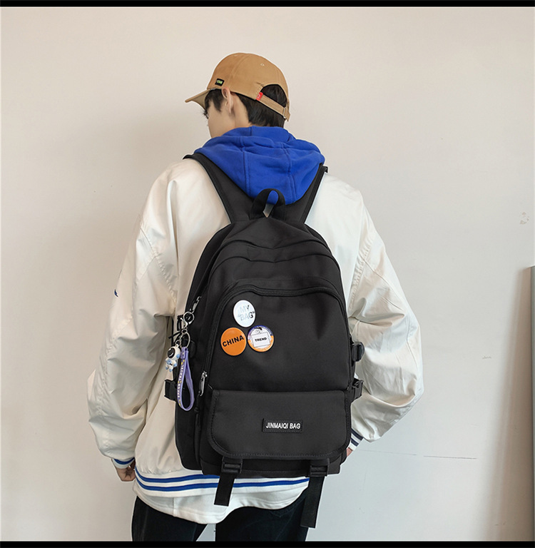 Computer Backpack Men's Large Capacity New Oxford Cloth Leisure Harajuku Style High School Student Bag Wholesale Backpack Men