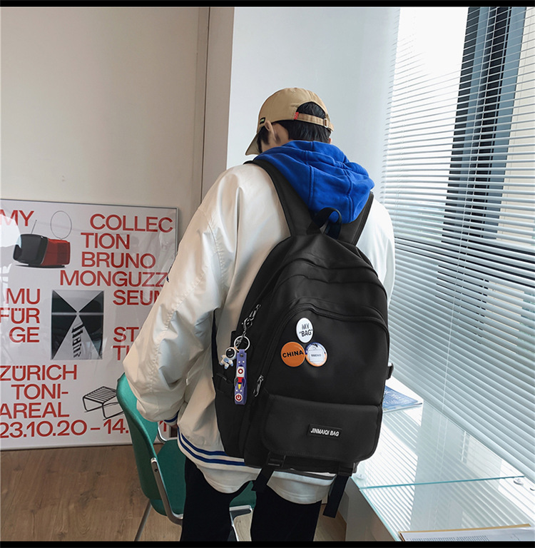 Computer Backpack Men's Large Capacity New Oxford Cloth Leisure Harajuku Style High School Student Bag Wholesale Backpack Men