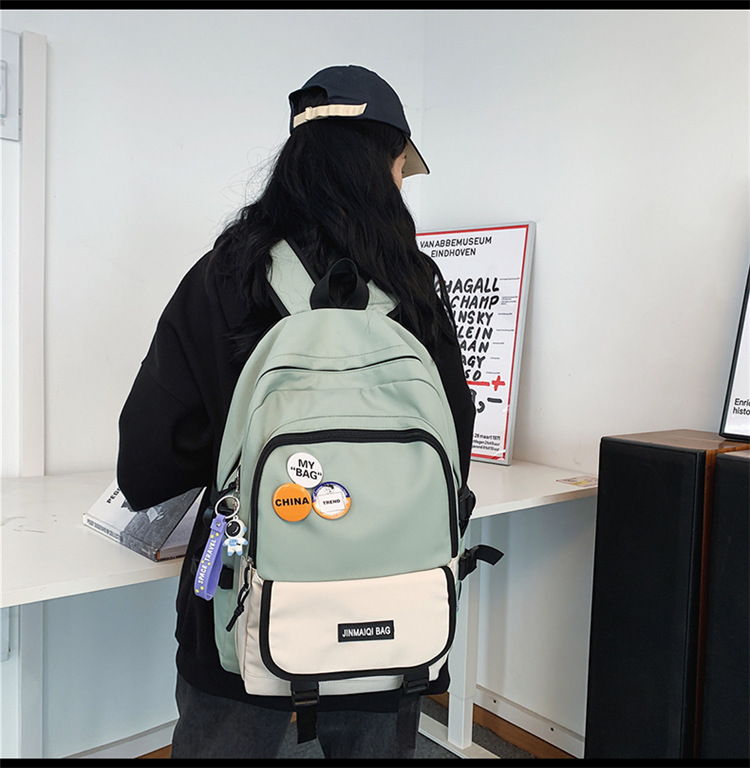 Computer Backpack Men's Large Capacity New Oxford Cloth Leisure Harajuku Style High School Student Bag Wholesale Backpack Men