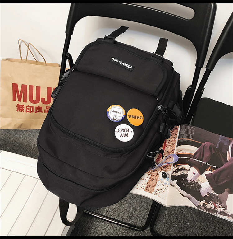 Computer Backpack Men's Large Capacity New Oxford Cloth Leisure Harajuku Style High School Student Bag Wholesale Backpack Men