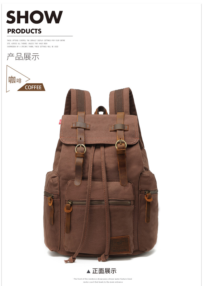 AugurSoaring Canvas Bag Retro Men's Bag Backpack Computer Bag Student Bag CrossBorder AugurSoaring Canvas Bag Retro Men's Bag Backpack Computer Bag Student Bag CrossBorder
