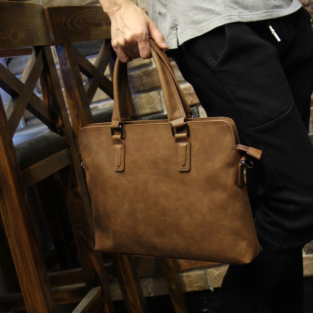 Korean Style Fashion Men&#039;s Bag Horse Leather Men&#039;s Handbag Shoulder Bag Men&#039;s Briefcase Multifunctional Computer Bag Casual